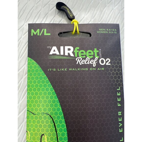 My Airfeet Relief O2 Insoles Medium Large Featherweight Standing Athleisure NEW - Picture 2 of 7